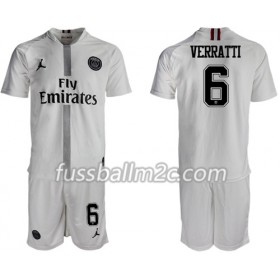 Fußballtrikots Paris Saint-Germain Verratti 6 Jodan Weiß Kinder Ausweich Trikotsatz 2018-2019